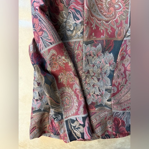 Vintage Dress Barn Tapestry Floral Zip Up Jacket Women’s Size 8 - Picture 7 of 7